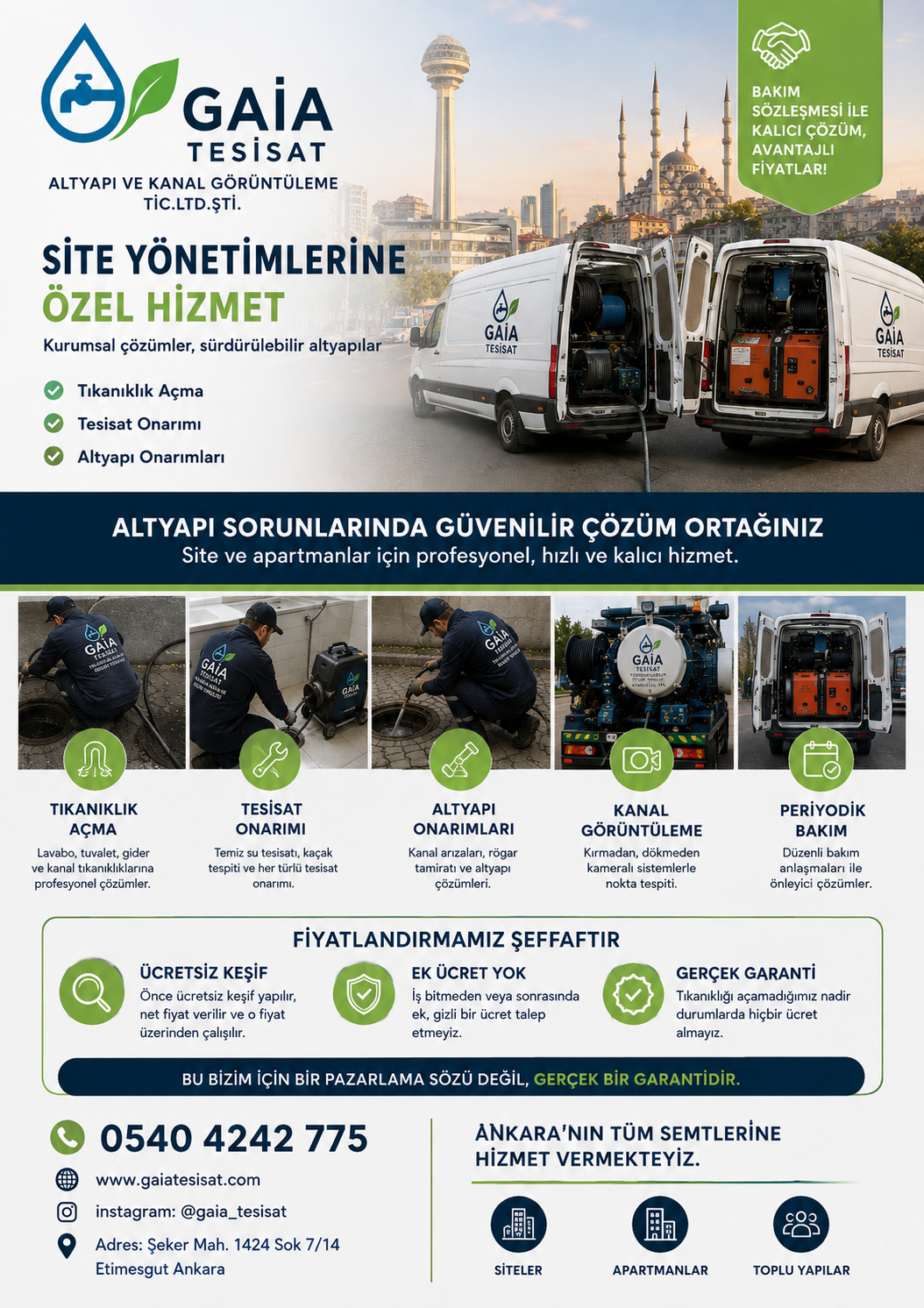 Site Yönetimlerine Özel Hizmet